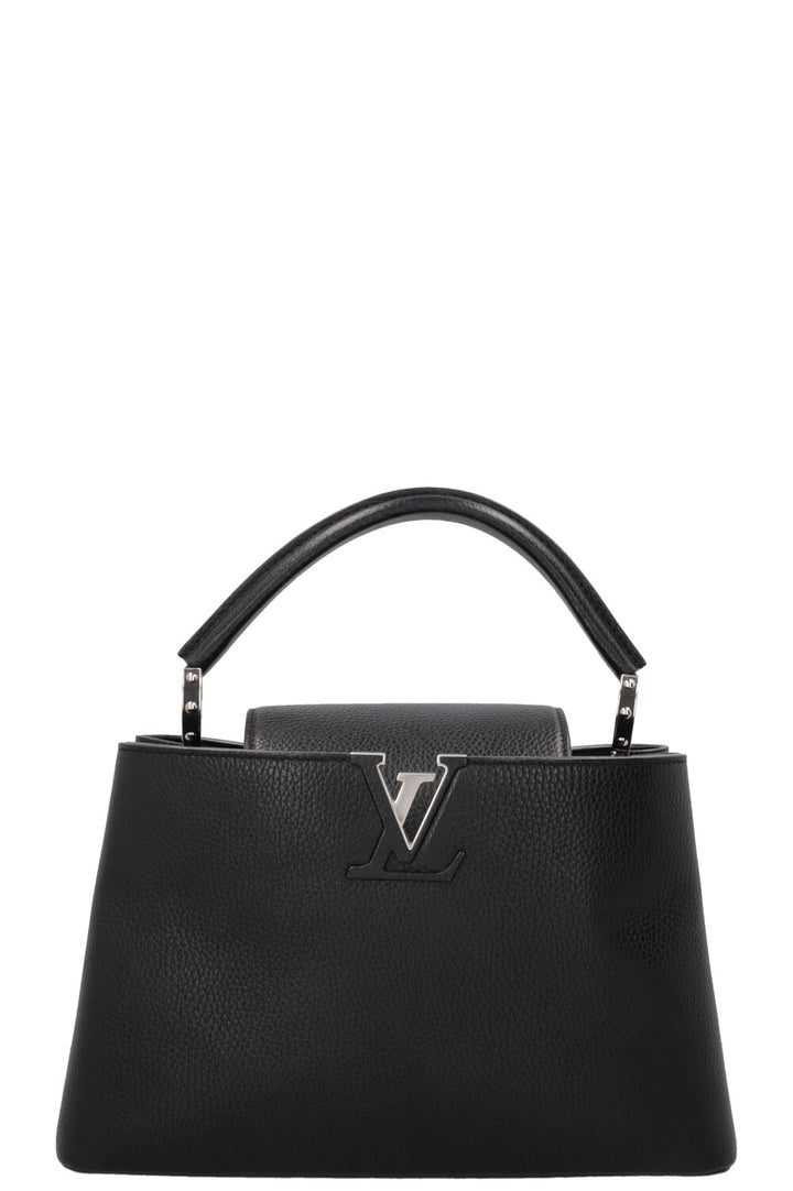 LOUIS VUITTON Capucines MM Taurillon Leather Black