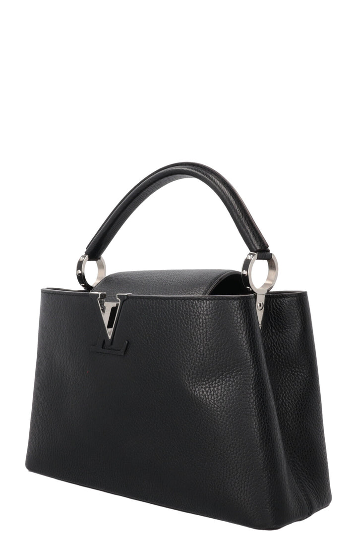 LOUIS VUITTON Capucines MM Taurillon Leather Black