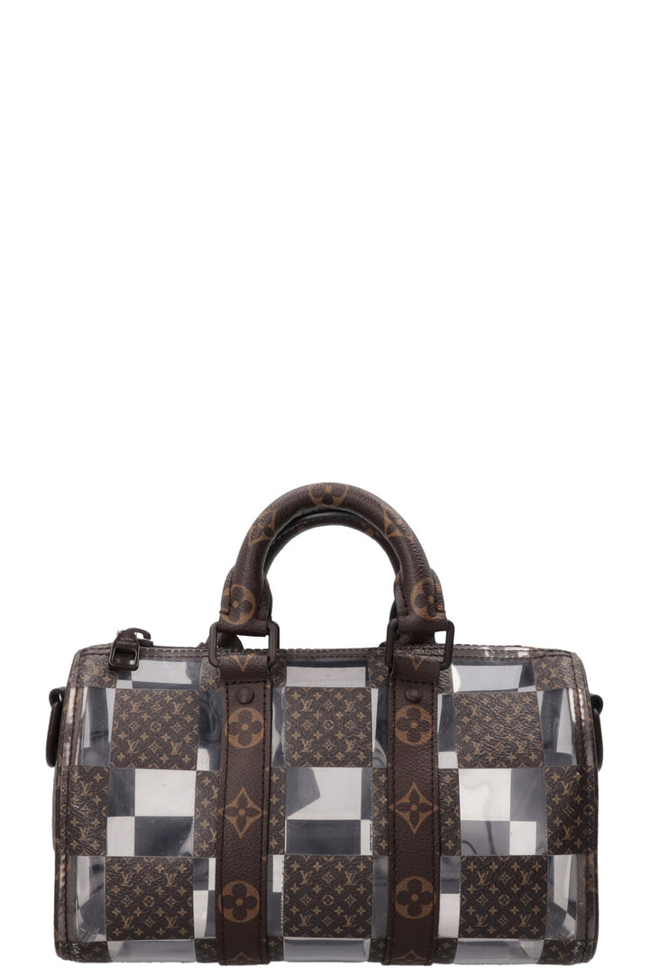 LOUIS VUITTON Chess Keepall 25 MNG PVC Canvas