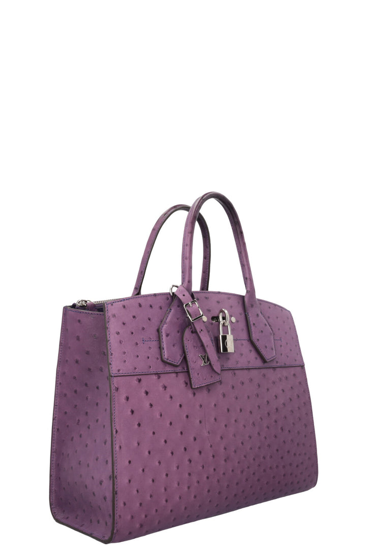 LOUIS VUITTON City Steamer PM Bag Ostrich Purple