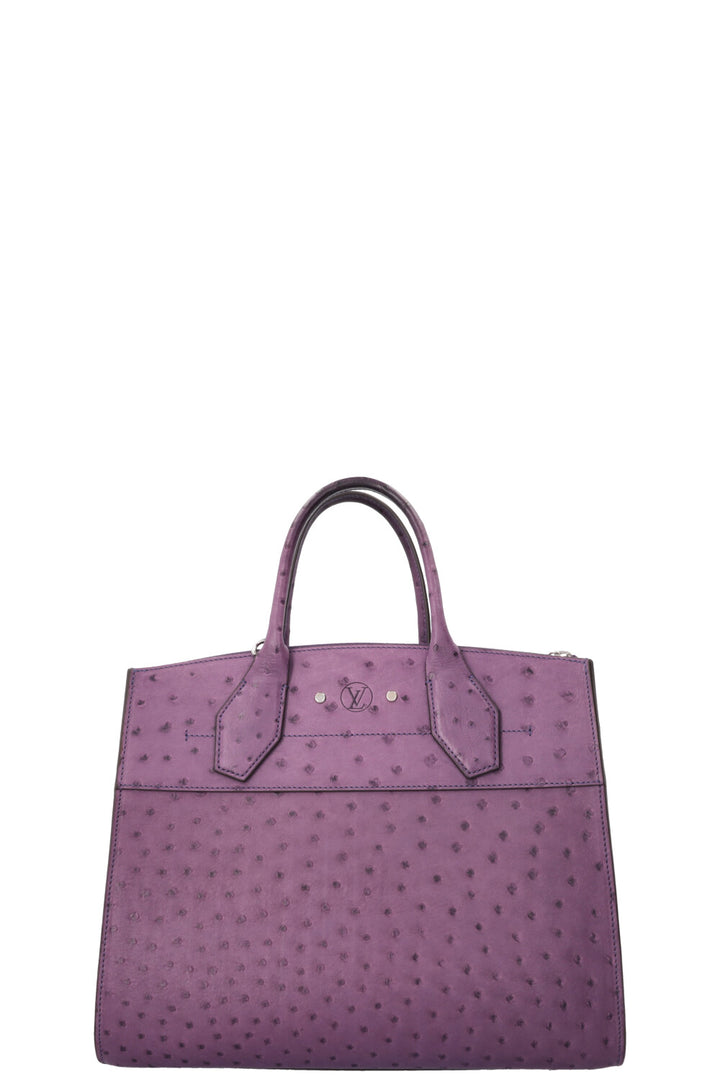 LOUIS VUITTON City Steamer PM Bag Ostrich Purple