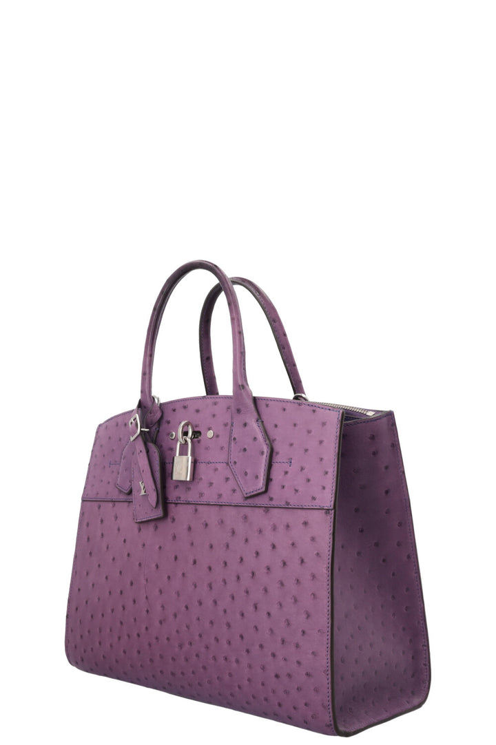 LOUIS VUITTON City Steamer PM Bag Ostrich Purple
