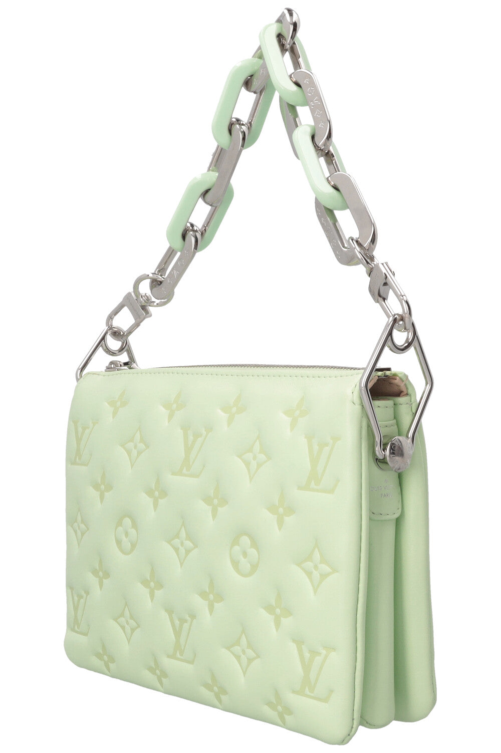 LOUIS VUITTON Coussin BB Shoulder Bag Leather Mint