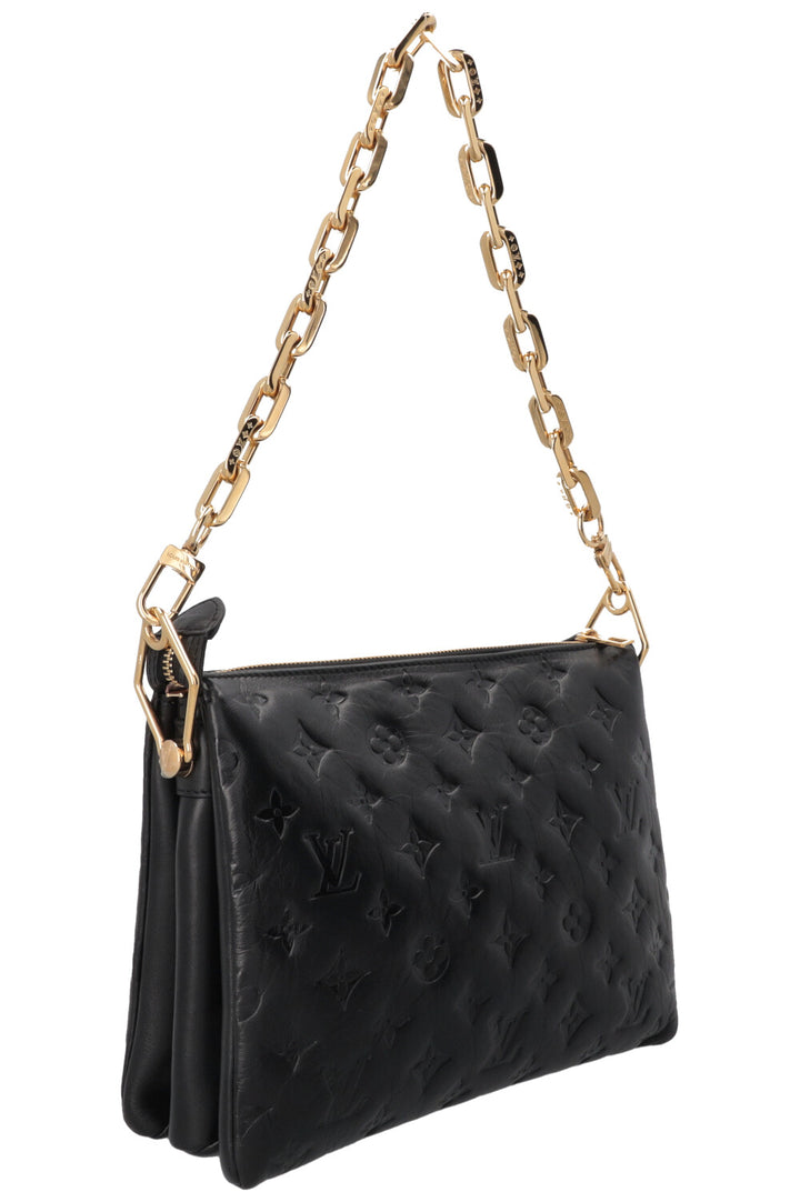 LOUIS VUITTON Coussin Bag PM Leather Black