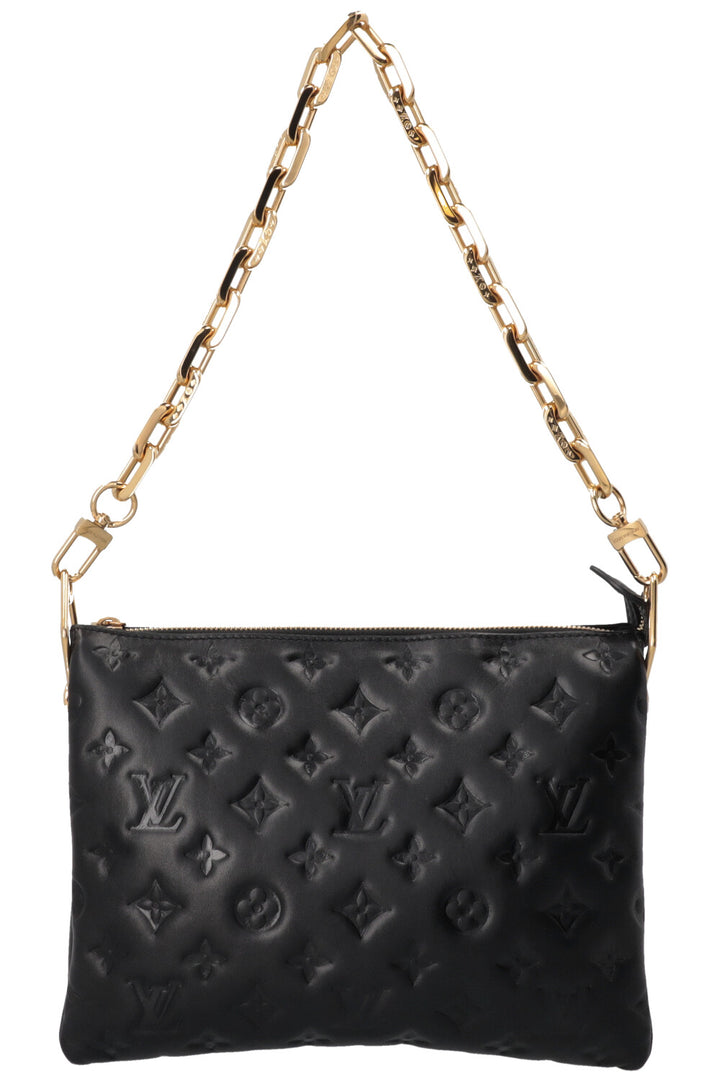 LOUIS VUITTON Coussin Bag PM Leather Black