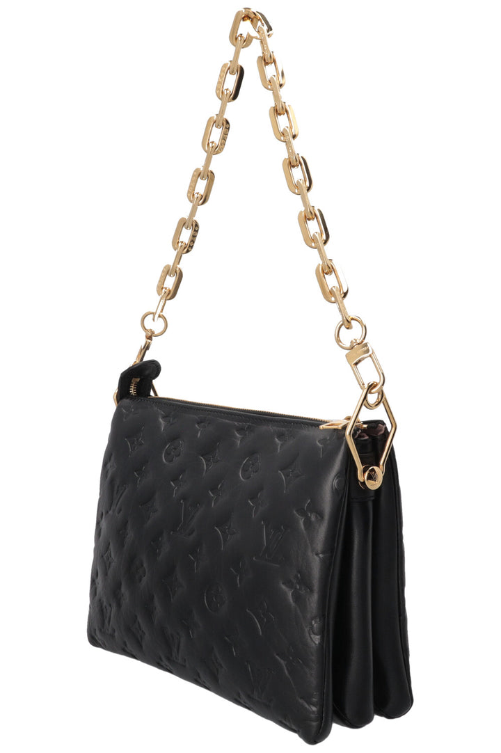 LOUIS VUITTON Coussin Bag PM Leather Black