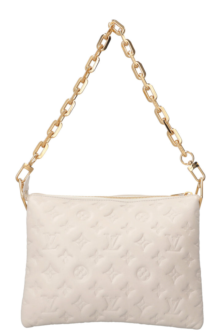 LOUIS VUITTON Coussin PM Lambskin White