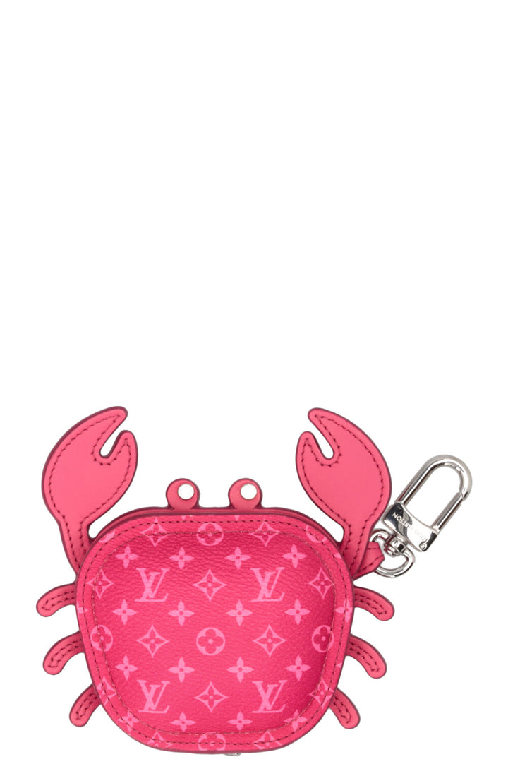 LOUIS VUITTON Crab Charm Bag Leather Rose Pondichery