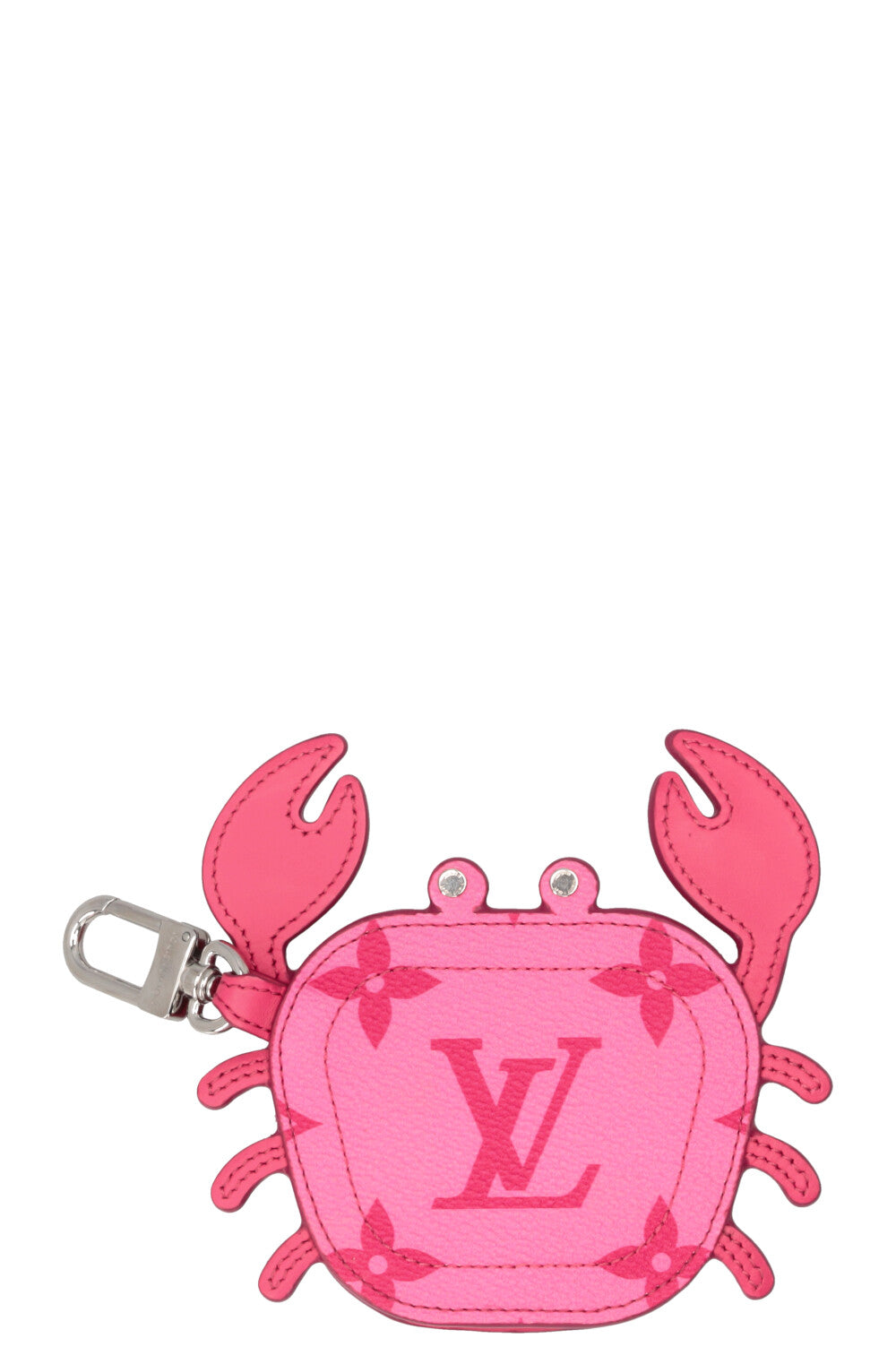 LOUIS VUITTON Crab Charm Bag Leather Rose Pondichery