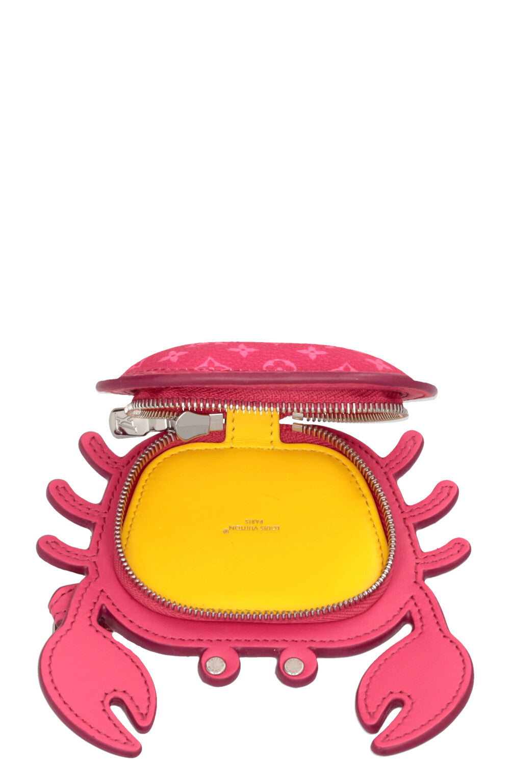 LOUIS VUITTON Crab Charm Bag Leather Rose Pondichery