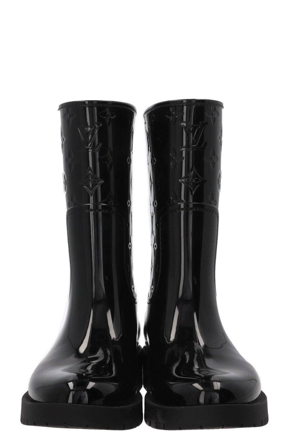 LOUIS VUITTON Drops Rubber Boots Black