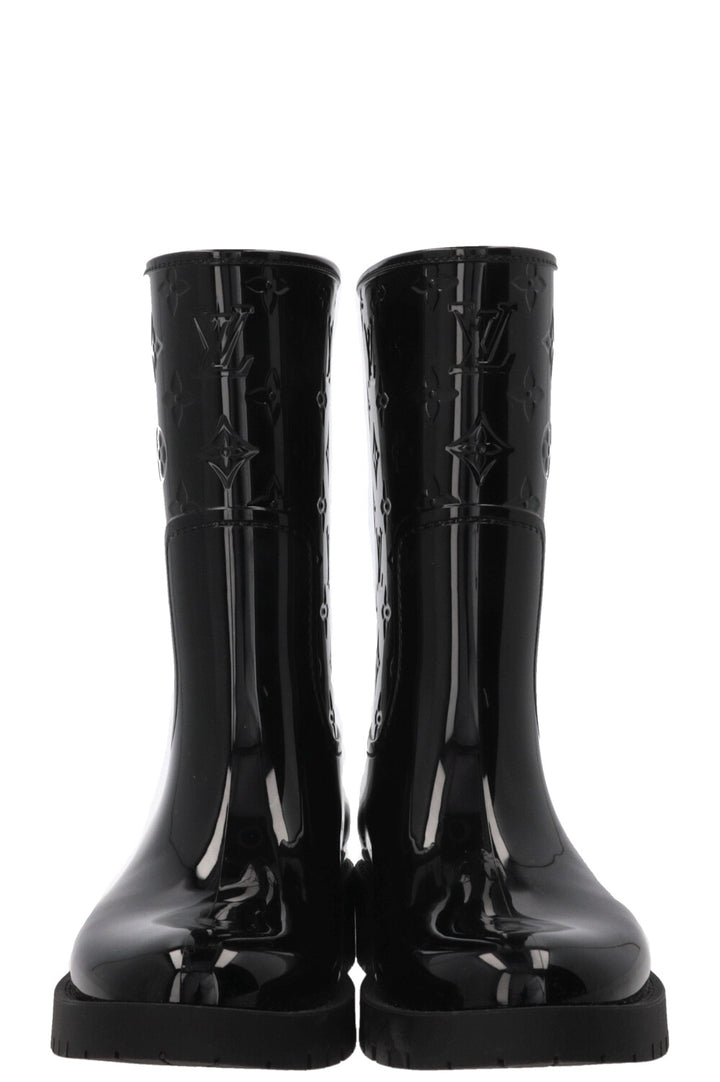 LOUIS VUITTON Drops Rubber Boots Black