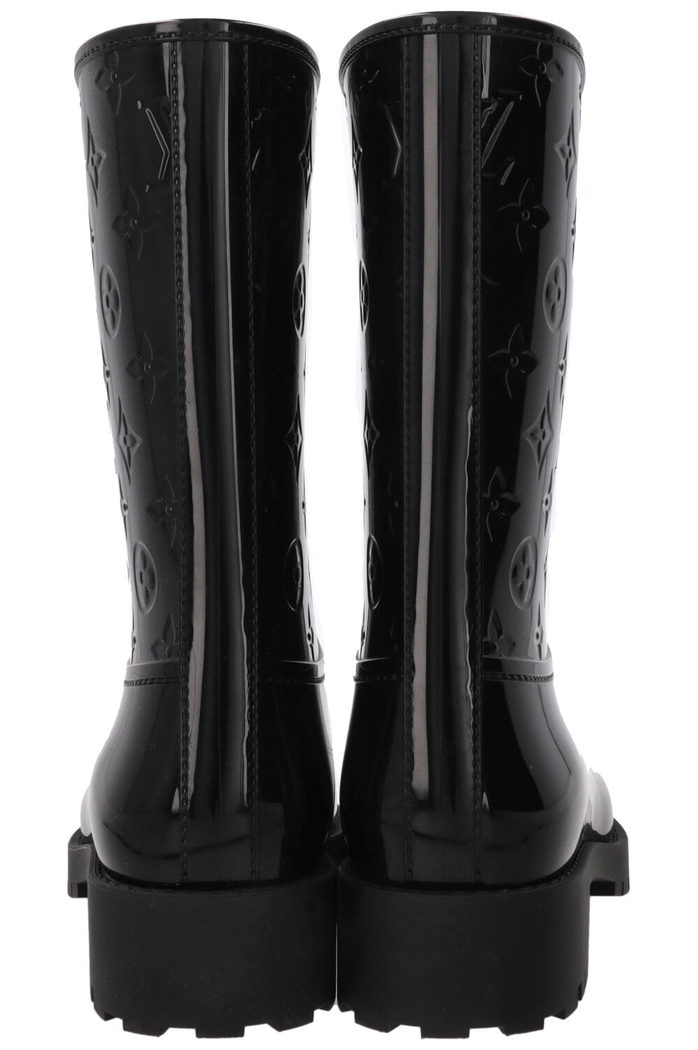 LOUIS VUITTON Drops Rubber Boots Black