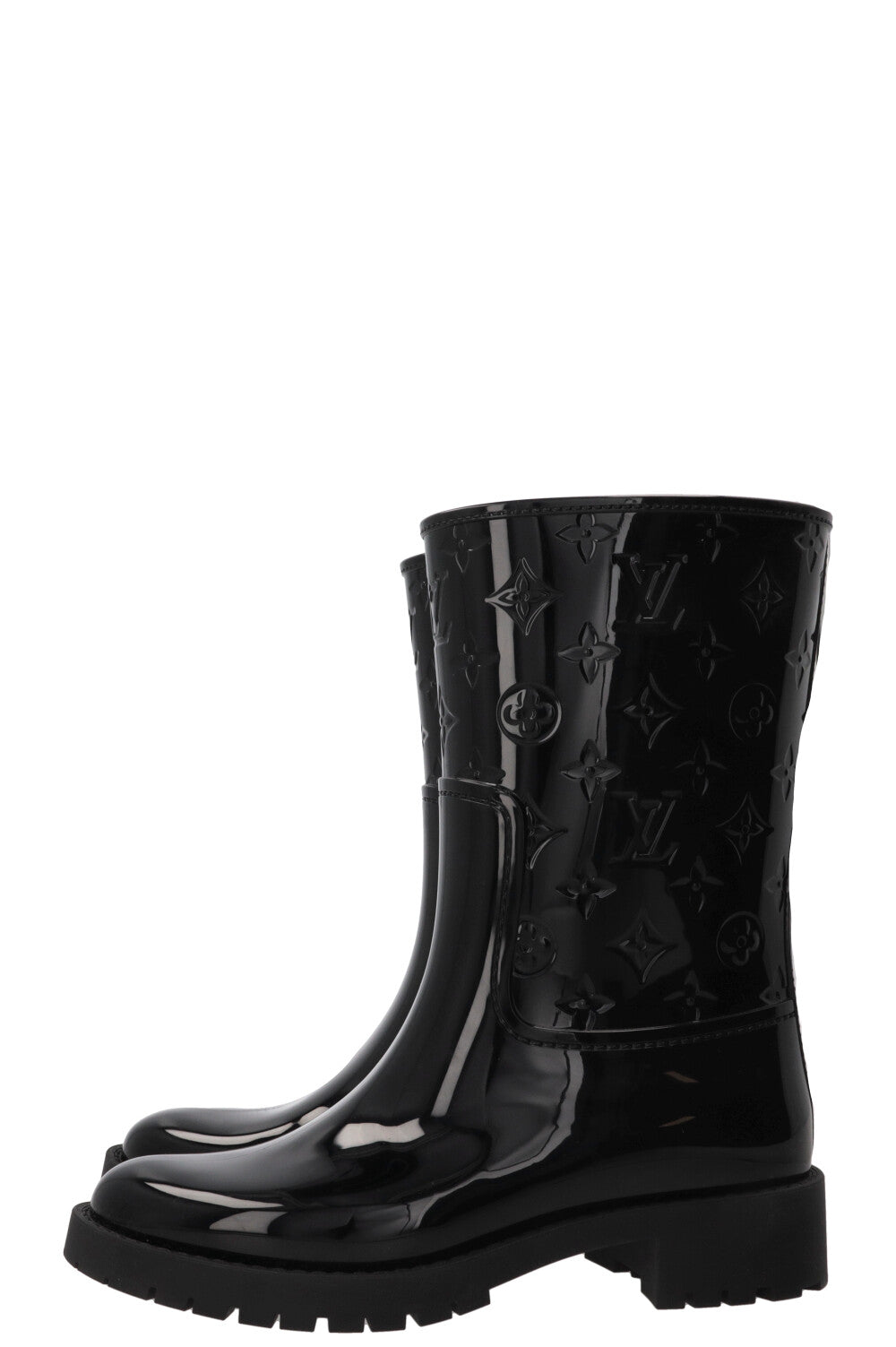 LOUIS VUITTON Drops Rubber Boots Black