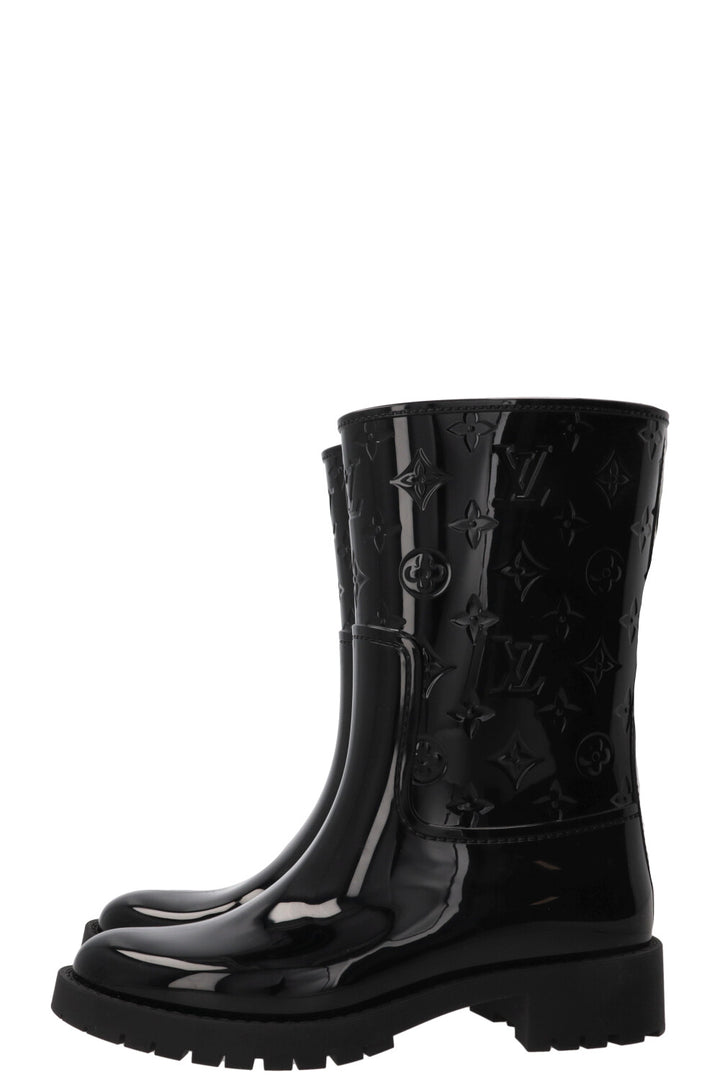LOUIS VUITTON Drops Rubber Boots Black