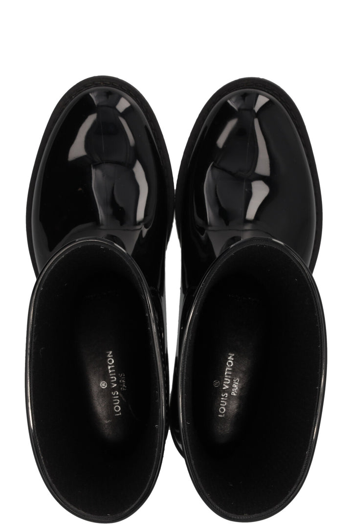 LOUIS VUITTON Drops Rubber Boots Black