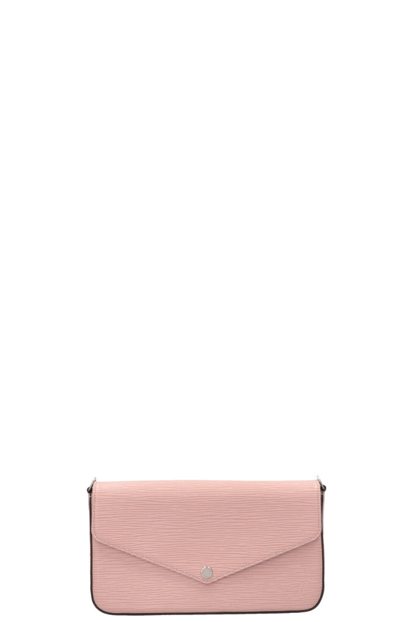LOUIS VUITTON Felicie Pochette Epi Leather Rose Ballerine