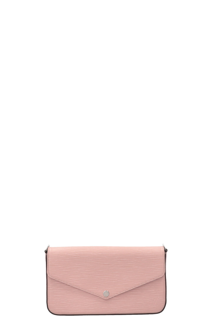 LOUIS VUITTON Felicie Pochette Cuir Epi Rose Ballerine
