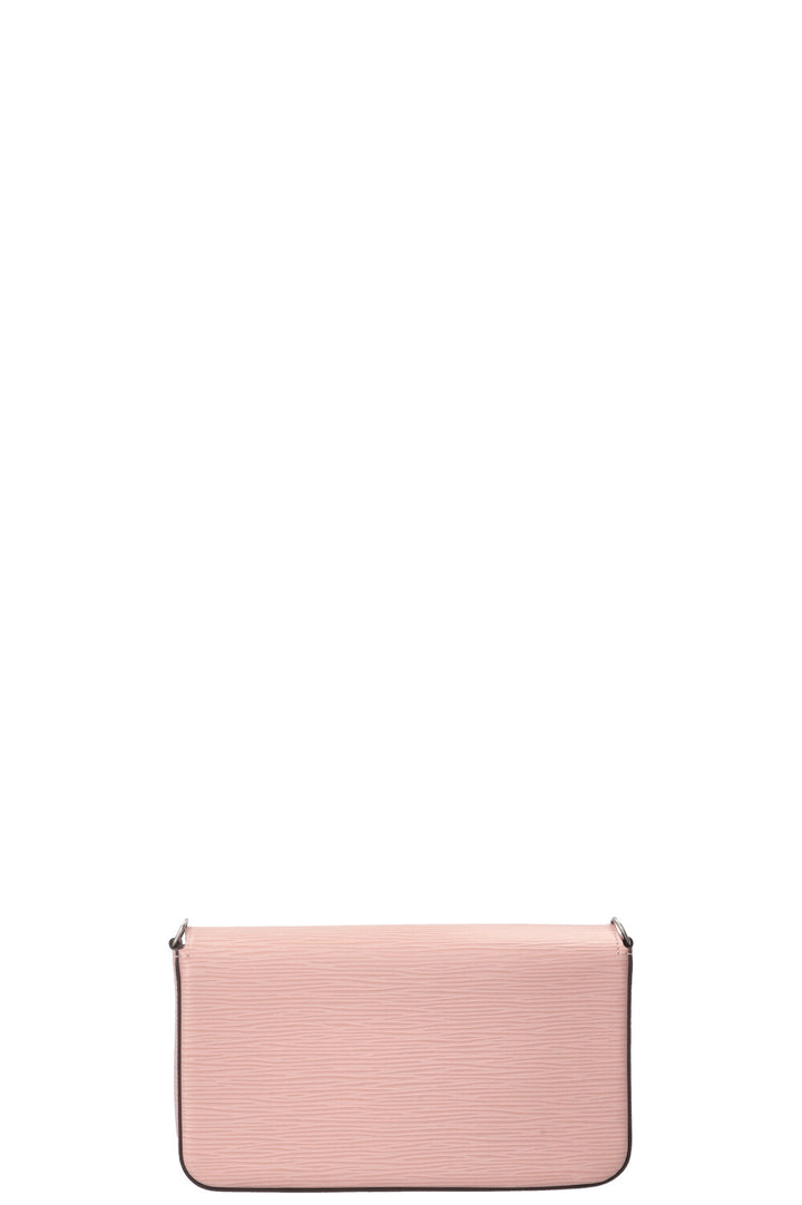 LOUIS VUITTON Felicie Pochette Cuir Epi Rose Ballerine
