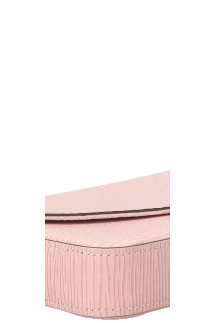 LOUIS VUITTON Felicie Pochette Cuir Epi Rose Ballerine
