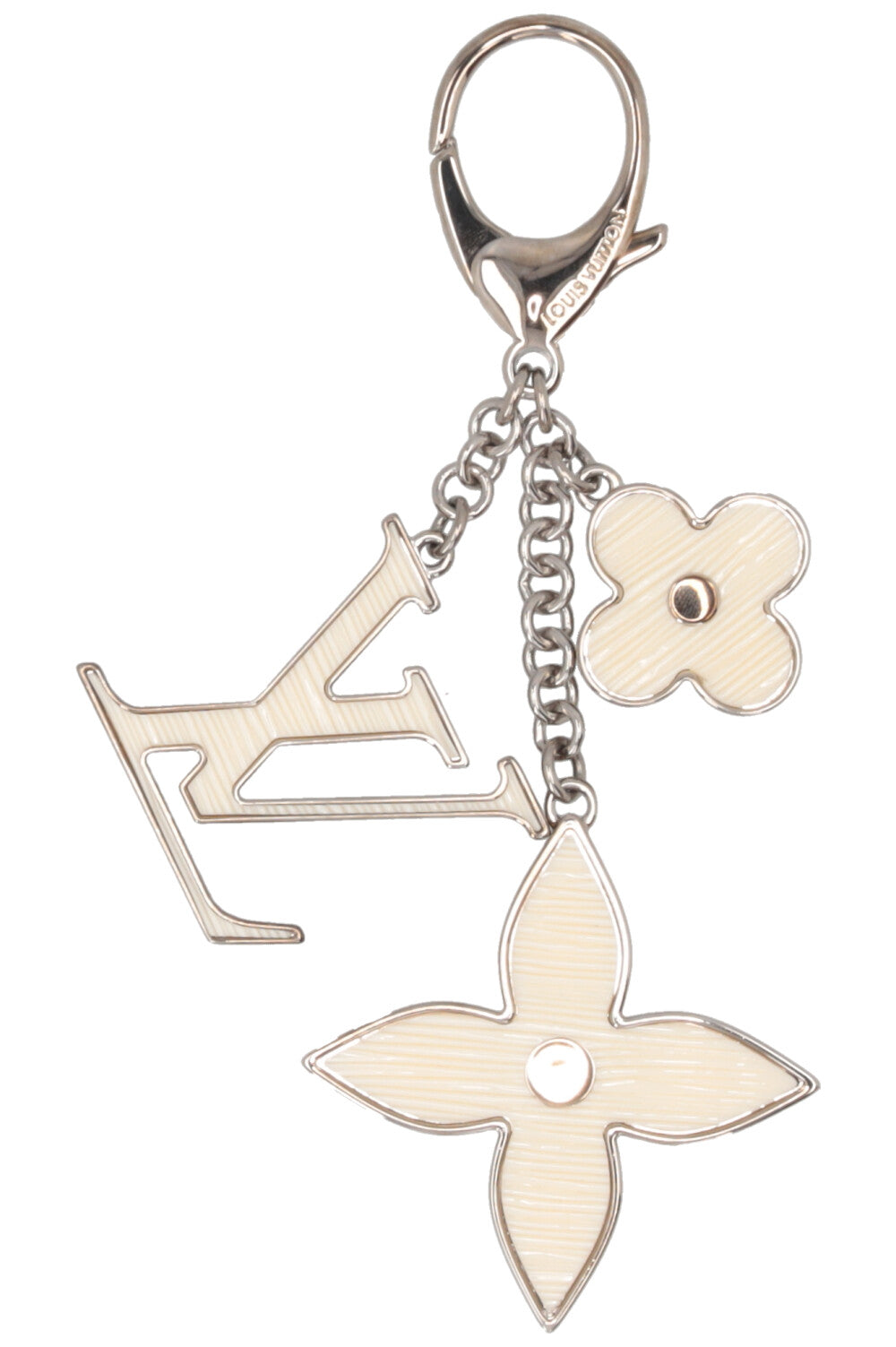LOUIS VUITTON Fleur d'Epi Key Ring Epi Silver