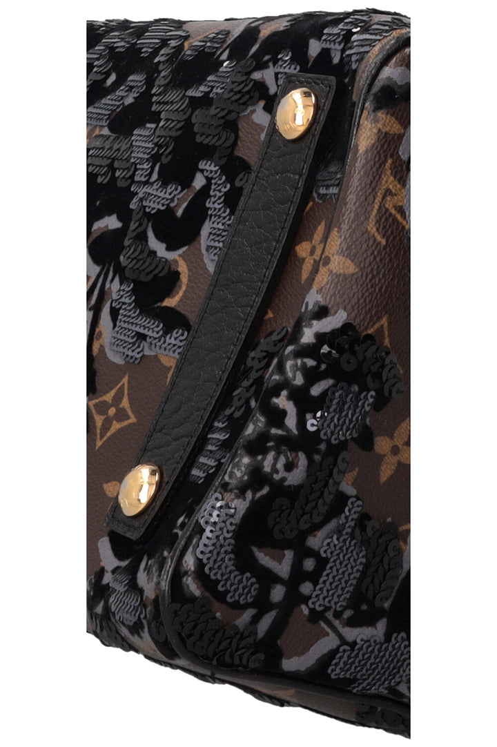 LOUIS VUITTON Fleur de Jais Speedy 30 Canvas Brown