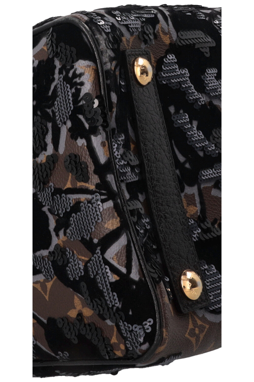 LOUIS VUITTON Fleur de Jais Speedy 30 Canvas Brown