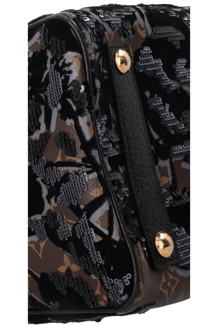 LOUIS VUITTON Fleur de Jais Speedy 30 Canvas Brown