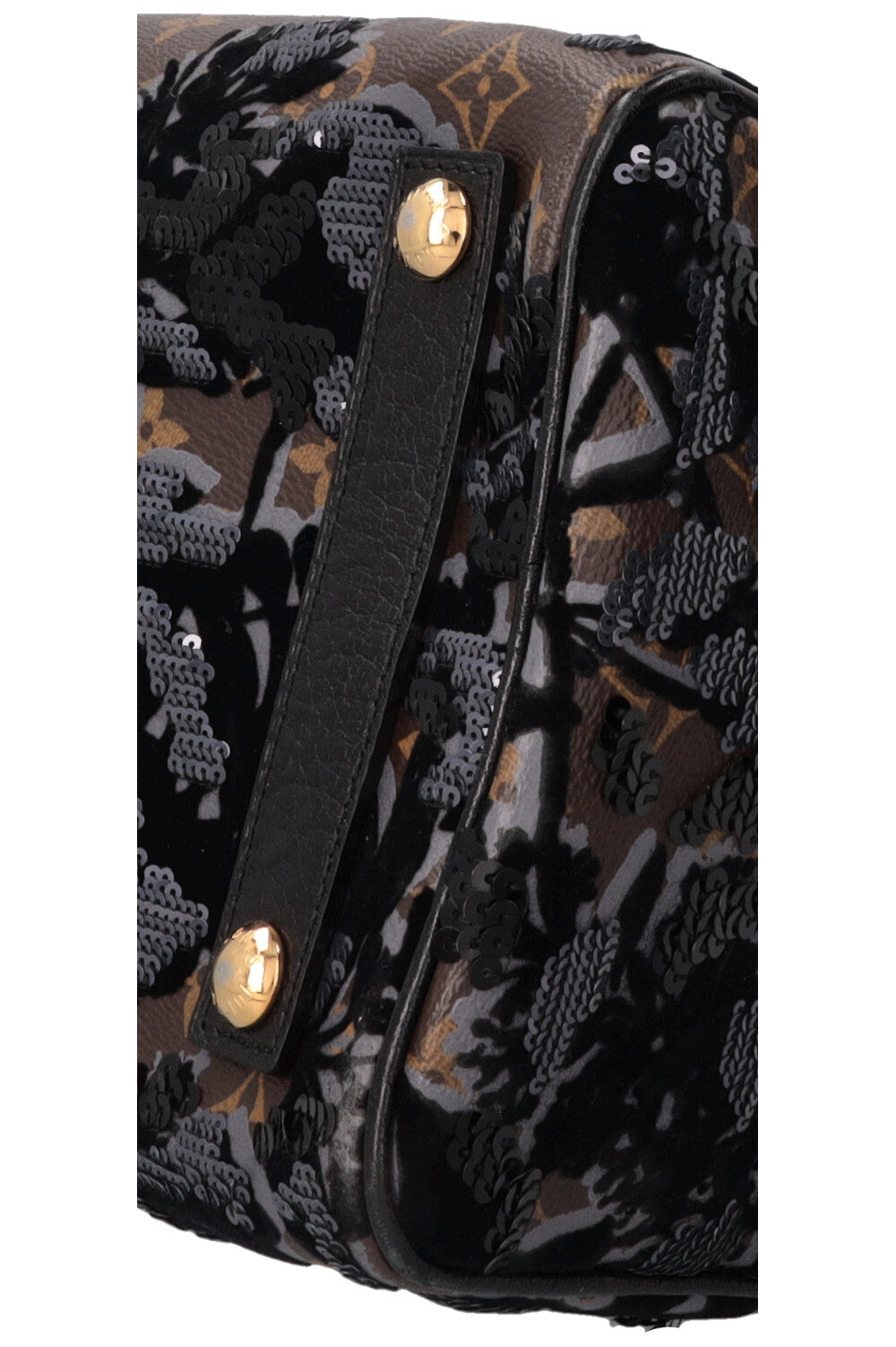 LOUIS VUITTON Fleur de Jais Speedy 30 Canvas Brown