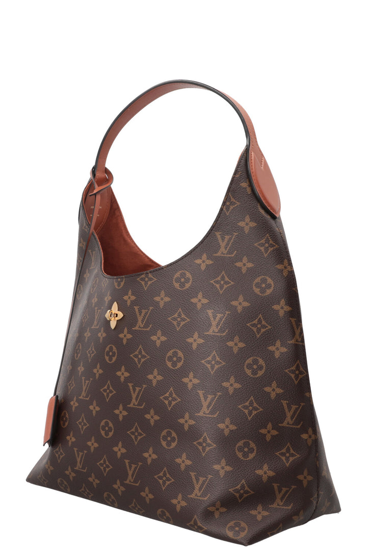LOUIS VUITTON Sac Hobo Flower MNG Canvas