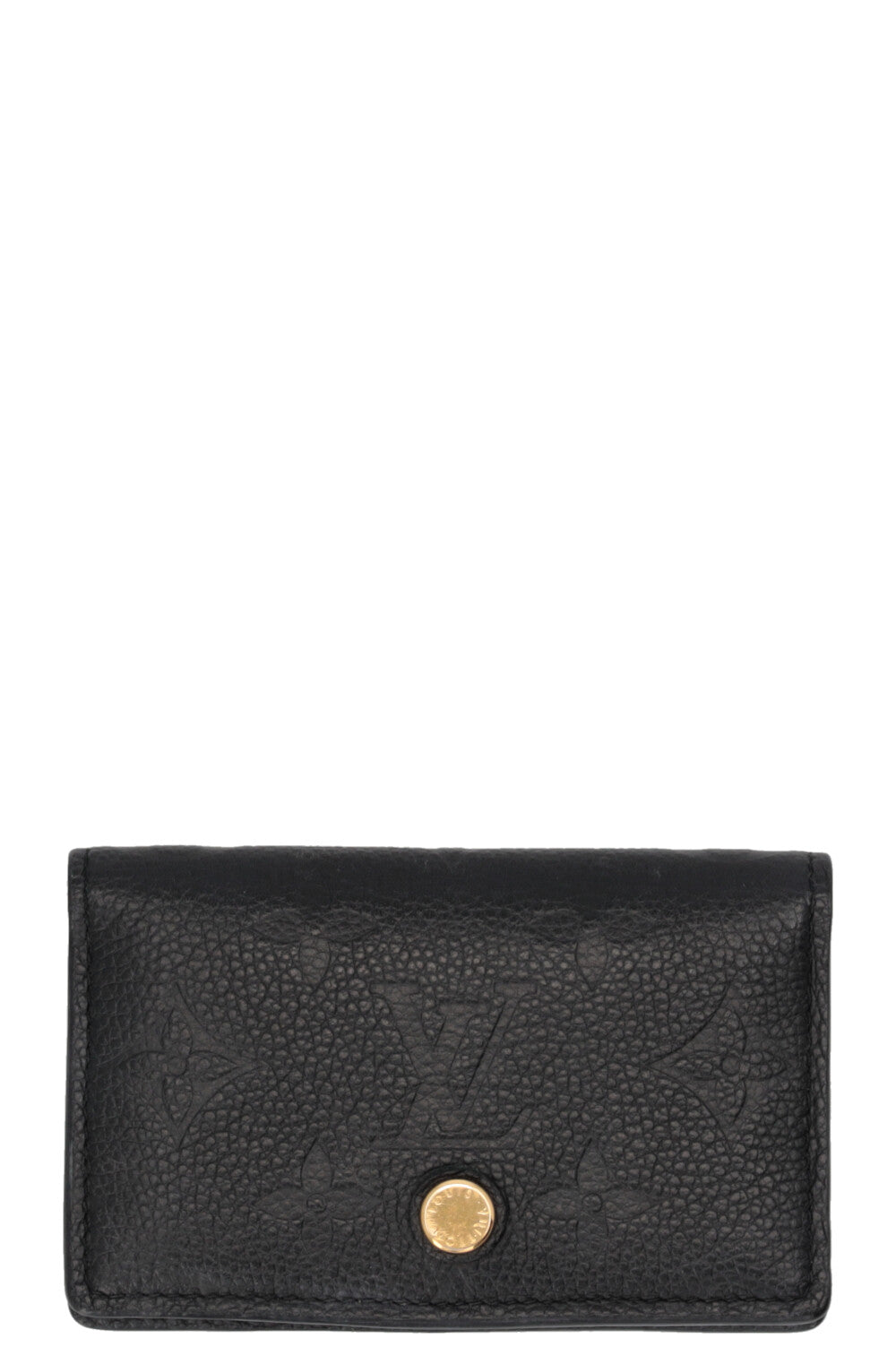 Porte-cartes pliable LOUIS VUITTON en cuir Empreinte noir
