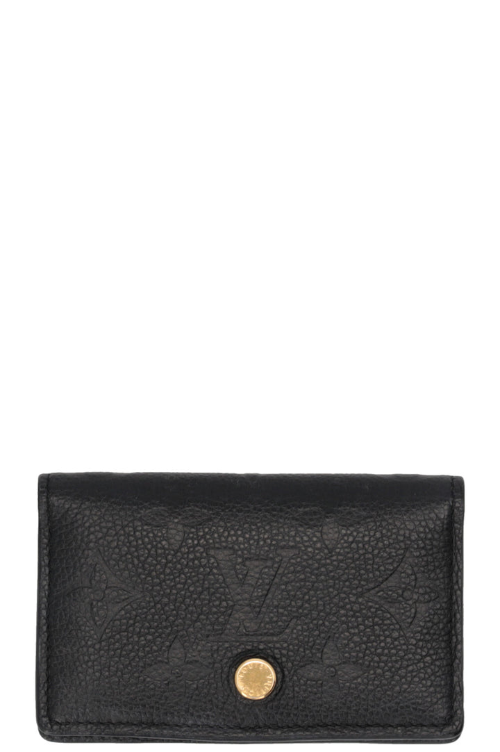 Porte-cartes pliable LOUIS VUITTON en cuir Empreinte noir