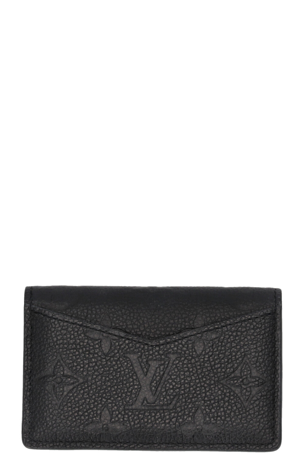 Porte-cartes pliable LOUIS VUITTON en cuir Empreinte noir