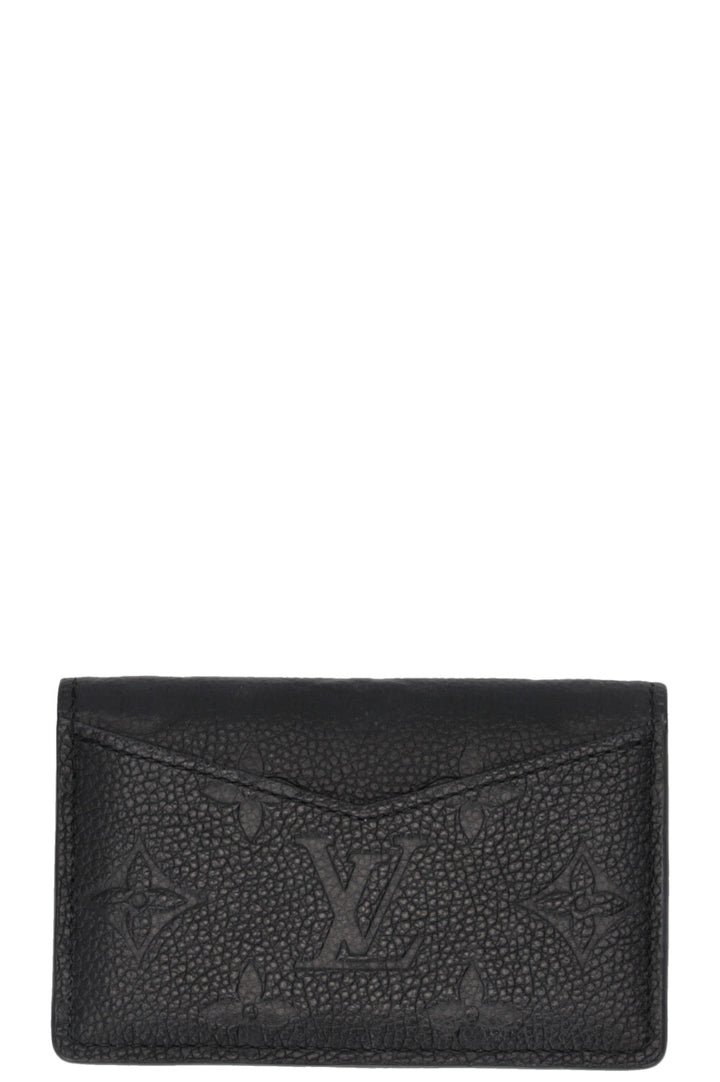 Porte-cartes pliable LOUIS VUITTON en cuir Empreinte noir