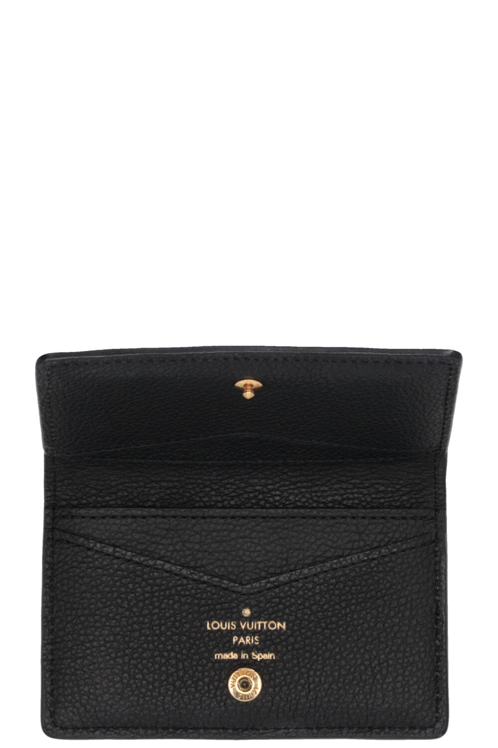 Porte-cartes pliable LOUIS VUITTON en cuir Empreinte noir