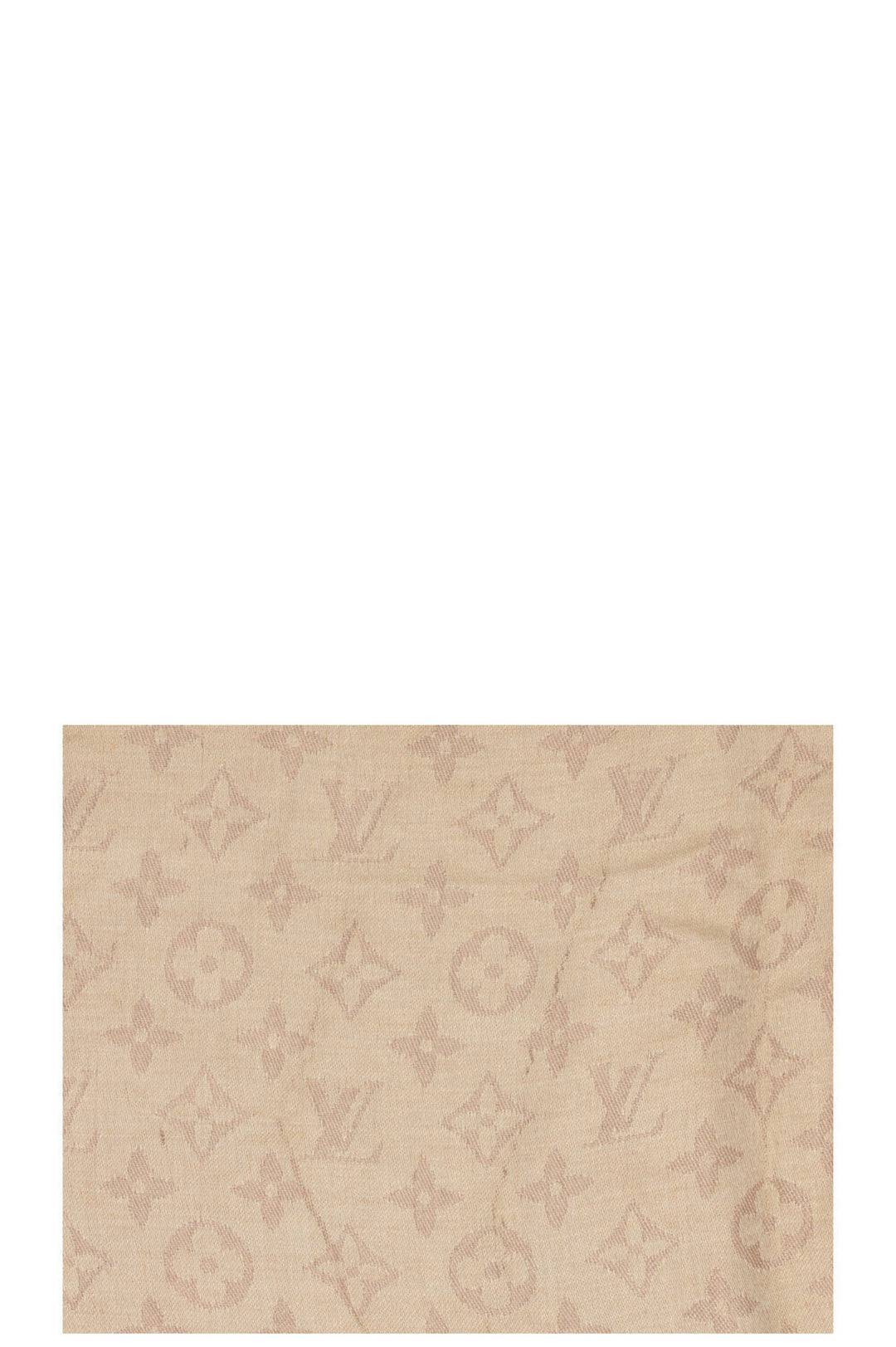 LOUIS VUITTON Fringed Scarf MNG Gold