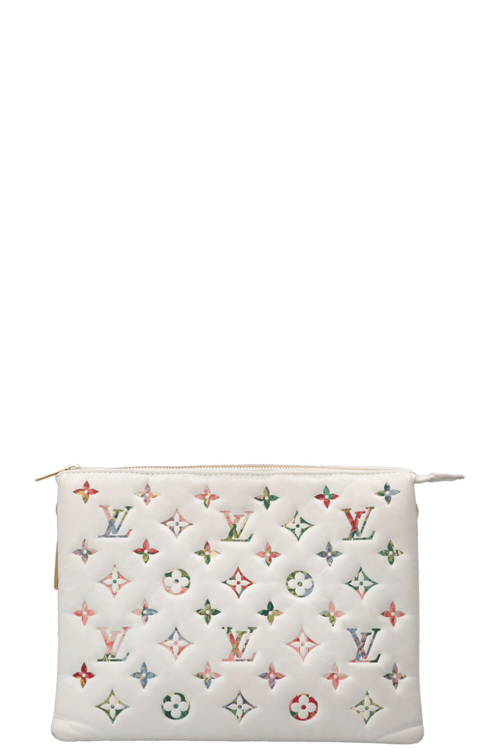 LOUIS VUITTON Garden Coussin PM Leather White Multicolor