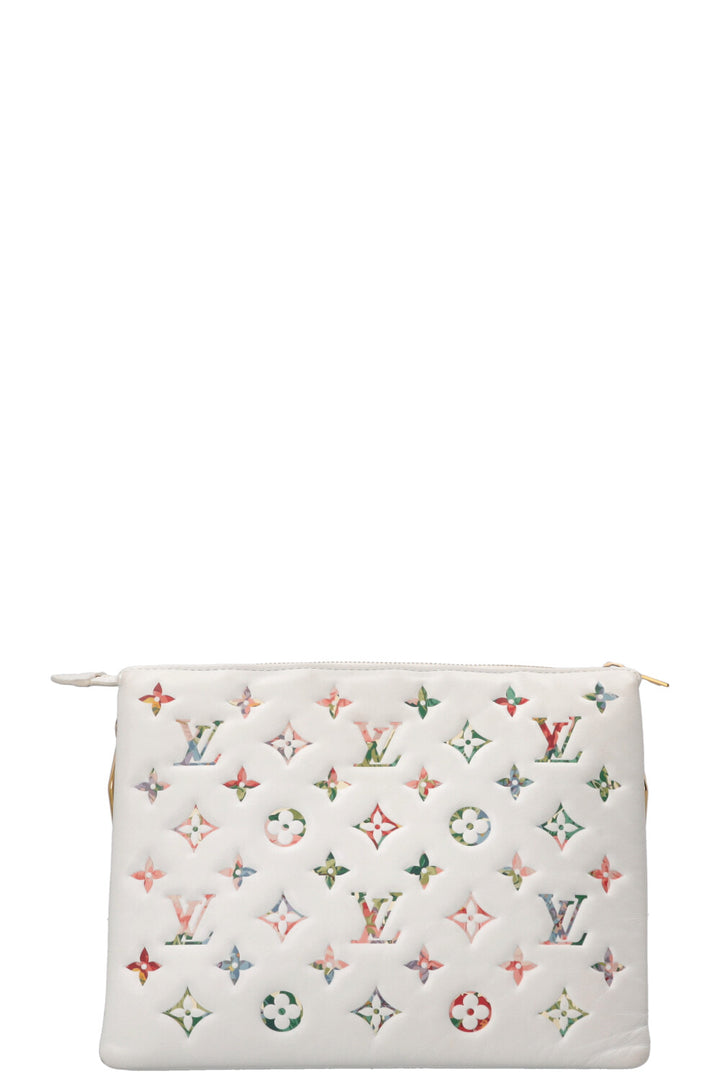 LOUIS VUITTON Garden Coussin PM Leather White Multicolor