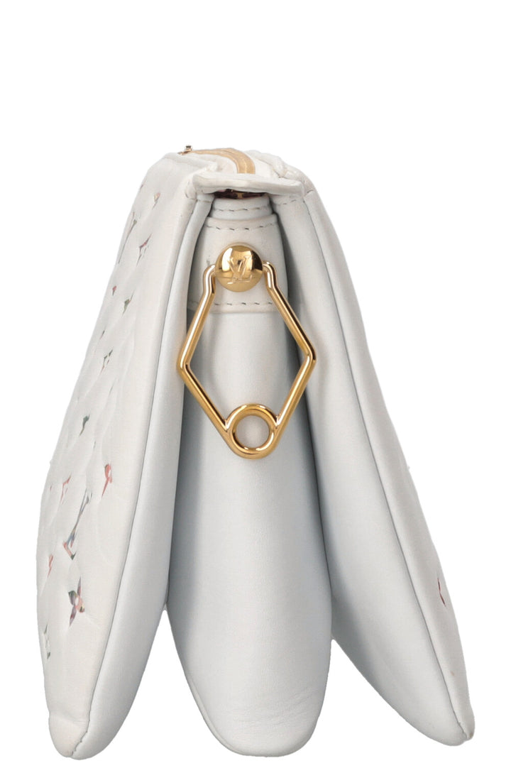 LOUIS VUITTON Garden Coussin PM Leather White Multicolor