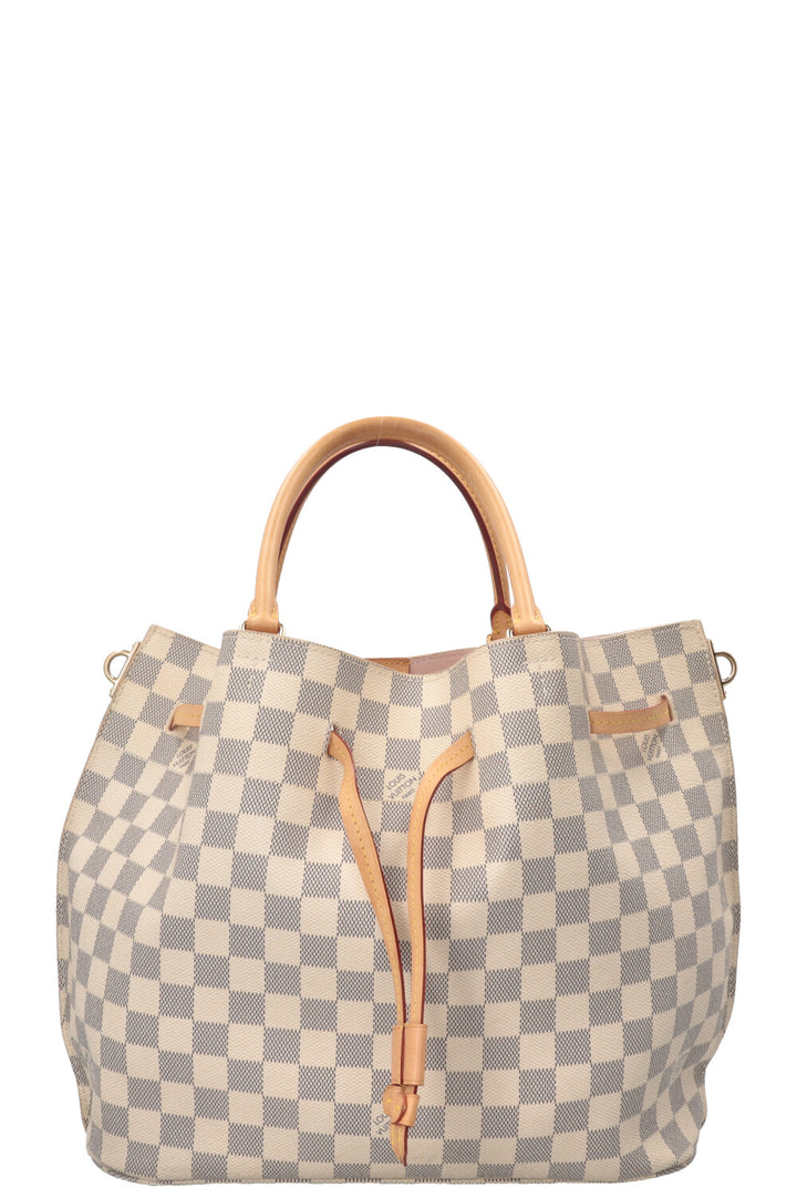 LOUIS VUITTON Girolata Shoulder Bag Damier Azur White