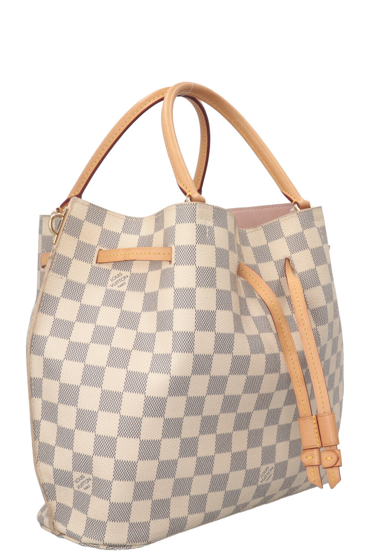 LOUIS VUITTON Girolata Shoulder Bag Damier Azur White