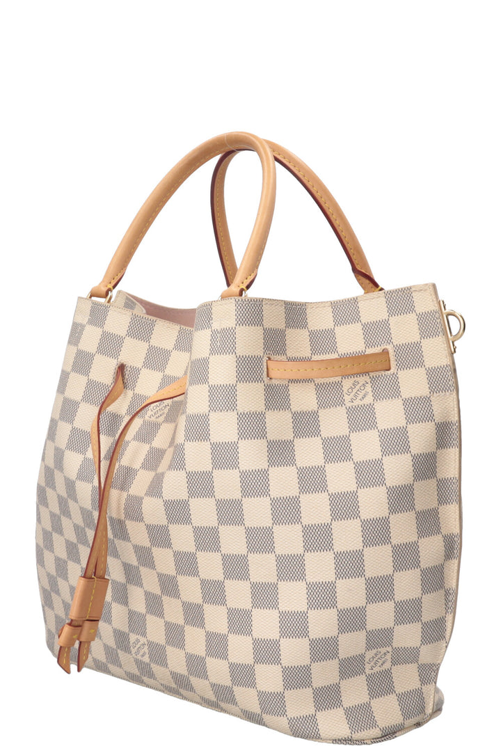 LOUIS VUITTON Girolata Shoulder Bag Damier Azur White