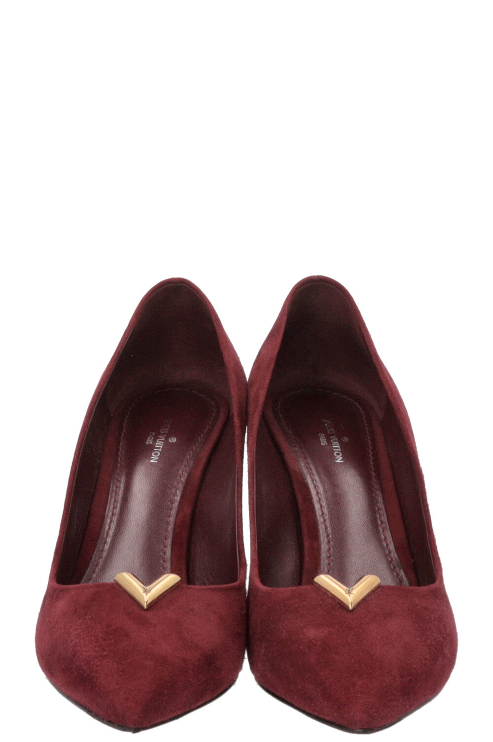LOUIS VUITTON Heartbreaker Pumps Suede Burgundy