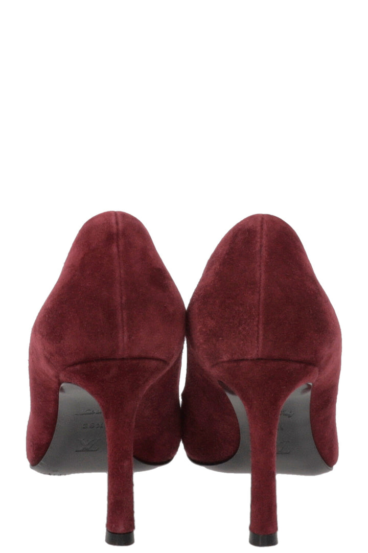 LOUIS VUITTON Heartbreaker Pumps Suede Burgundy