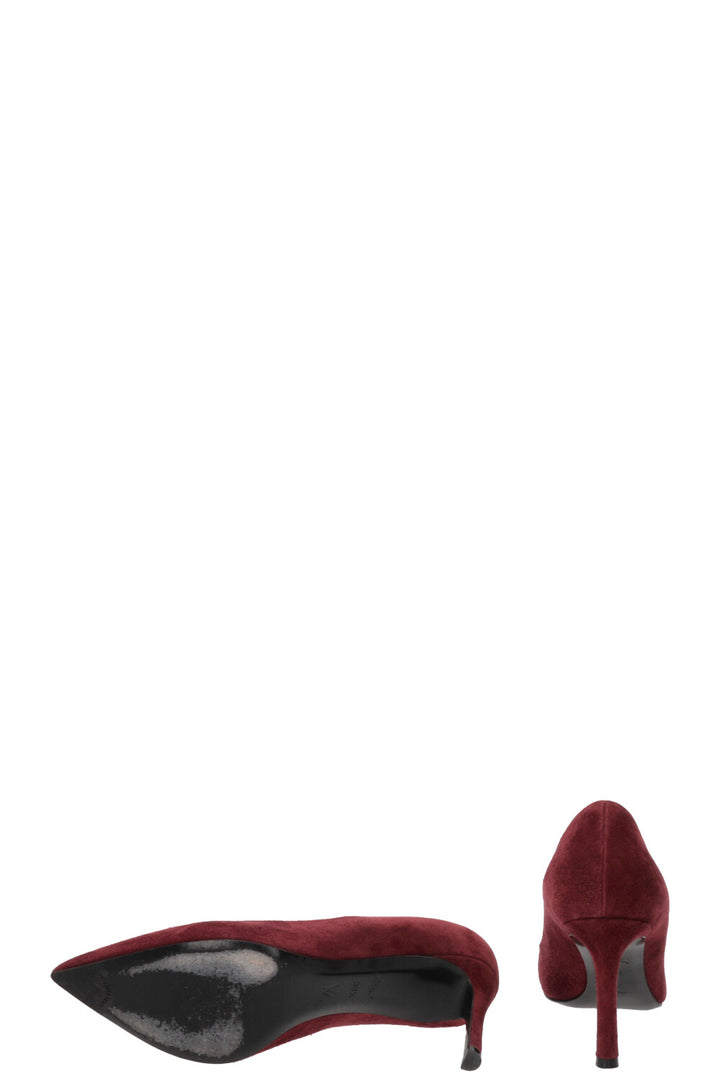 LOUIS VUITTON Heartbreaker Pumps Suede Burgundy