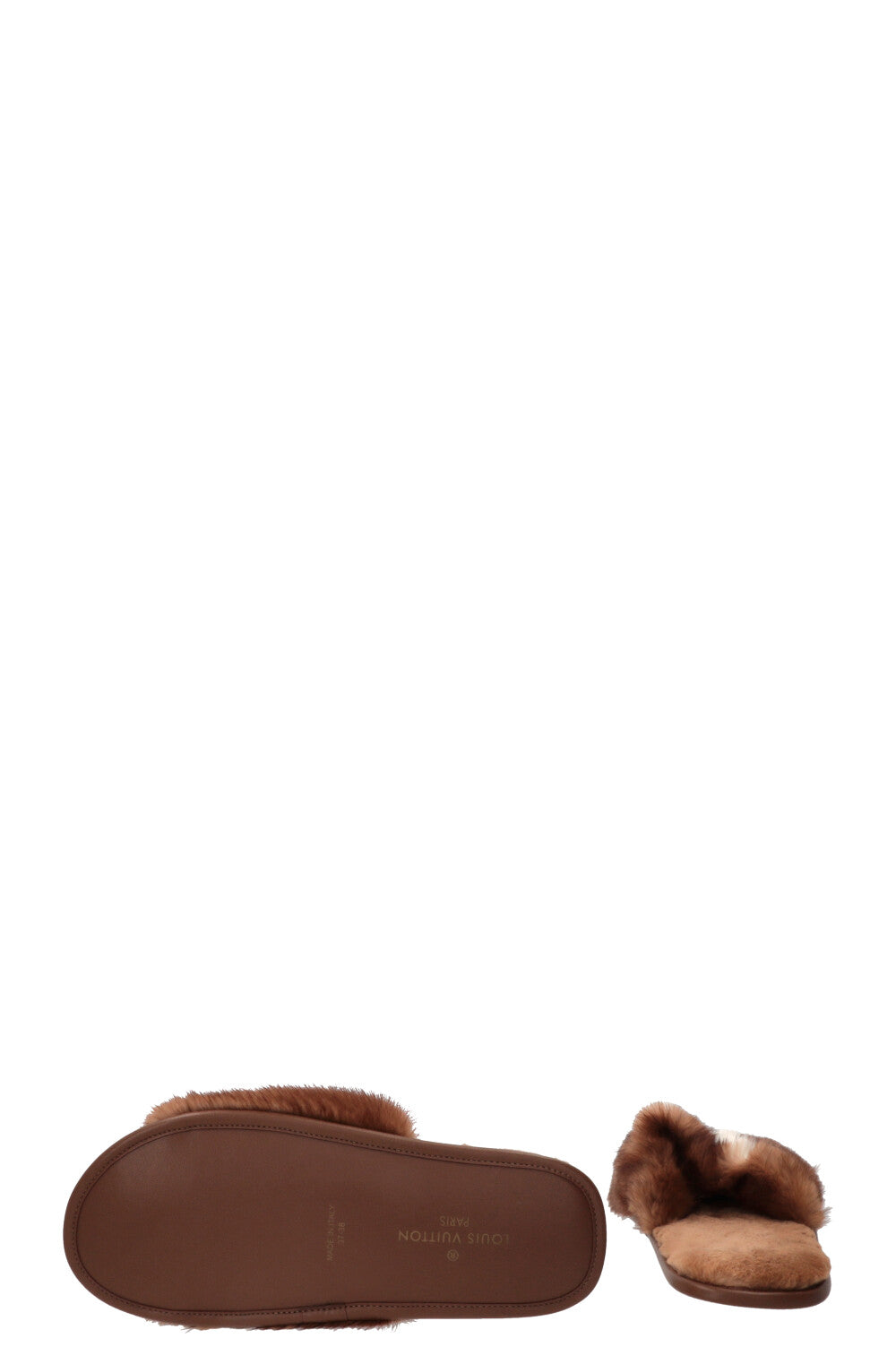 LOUIS VUITTON Homey Flat Mules Mink Brown