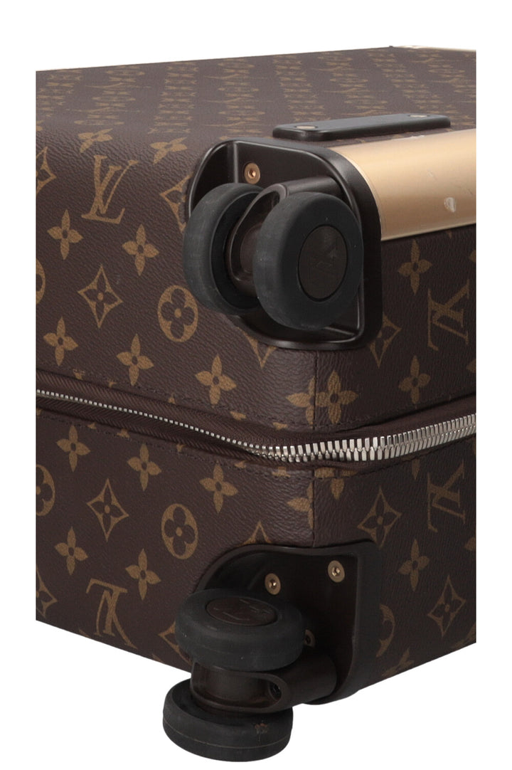LOUIS VUITTON Horizon 55 Luggage Canvas Leather Brown