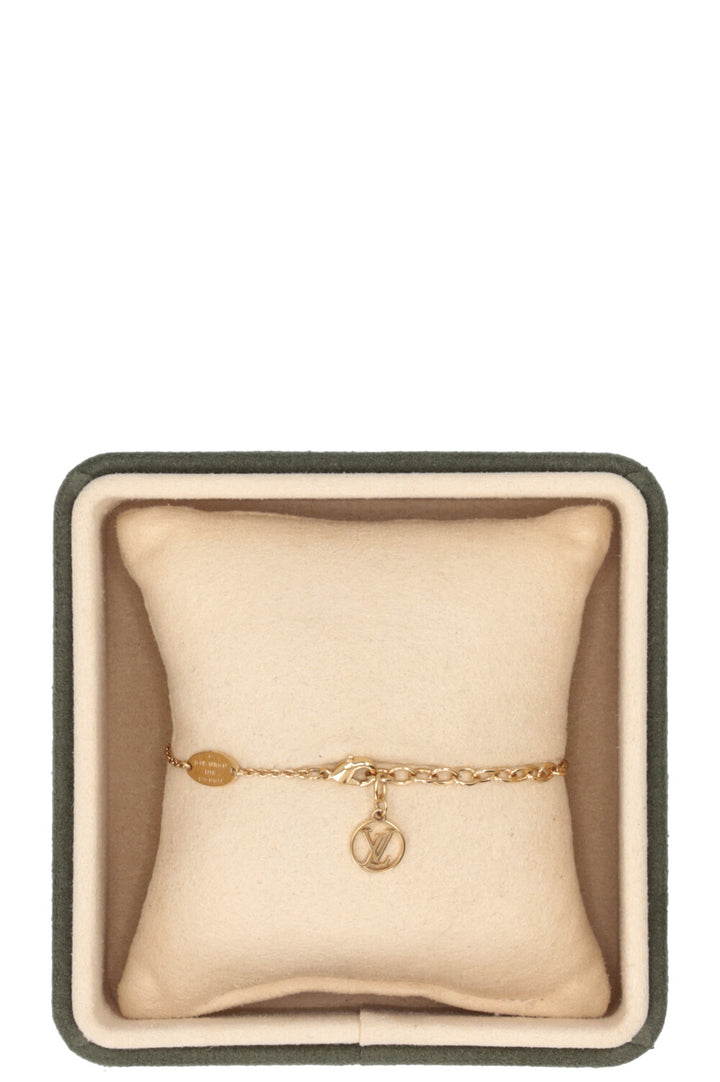 LOUIS VUITTON Iconic S00 Bracelet Brass Gold
