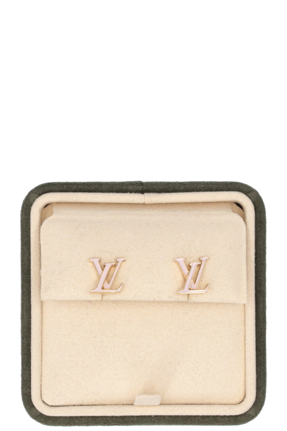 LOUIS VUITTON Iconic S00 Ear Studs Brass Gold