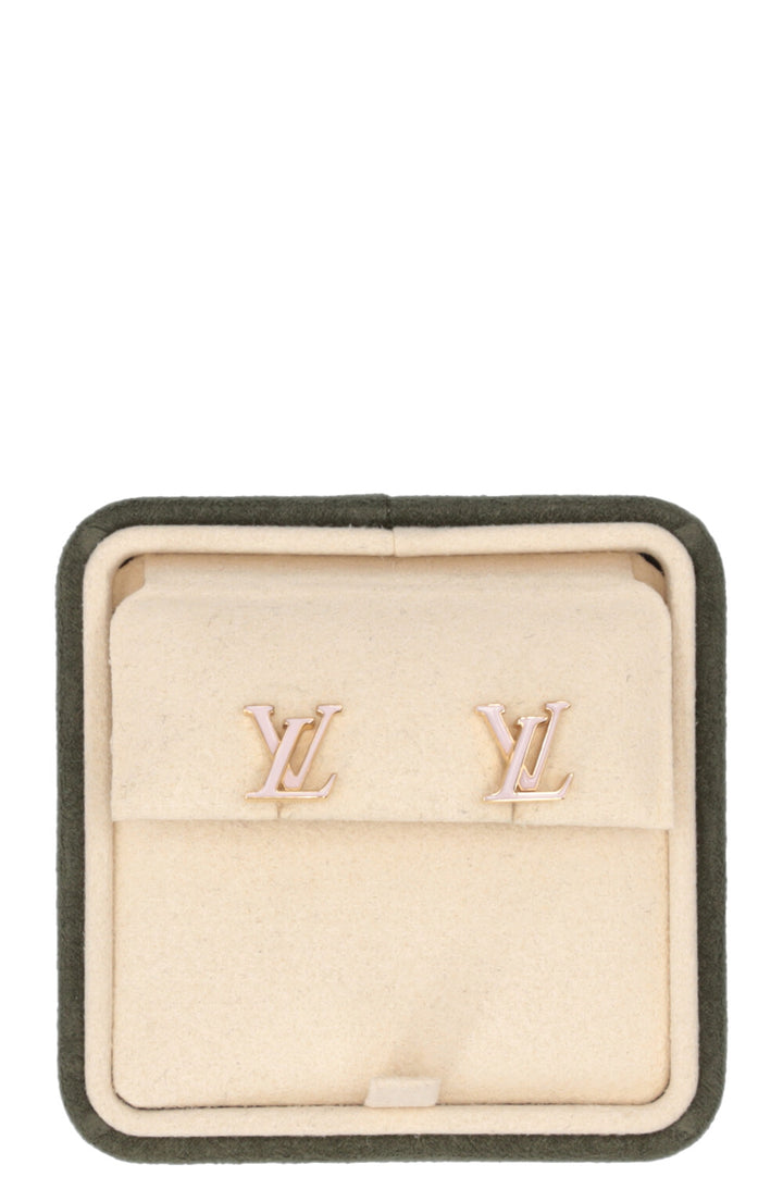 LOUIS VUITTON Iconic S00 Ear Studs Brass Gold